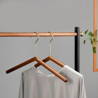 Vintage Coat Hanger High-quality Retro Solid Wood Suit Skirt Dry Hanger Traceless Clothes Organizer Pants Trousers Storage Rack