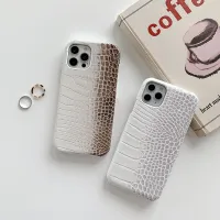 {L electronic shell} หรูหราเช่นจระเข้หนังโทรศัพท์ Case สำหรับ iPhone iPhone X Xr Xs 11 12 Mini 13 Pro Max 6 6S 7 8 Plus น้ำมันขี้ผึ้งปกหนัง Case