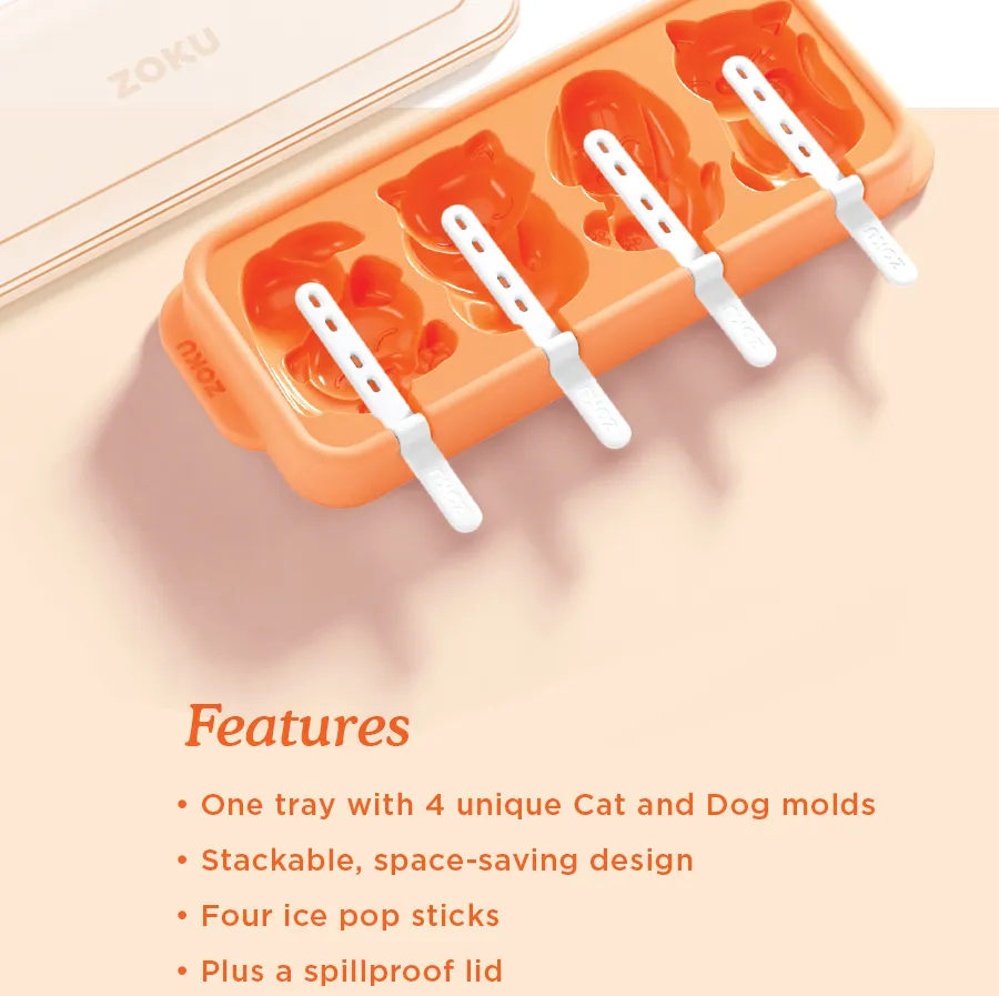 Zoku - Dog + Cat Ice Pop Molds