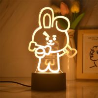 SANRIO การ์ตูน kawali Kuromi รูป3D LED Night Light Yugui สุนัขรูปของเล่นตารางโคมไฟตกแต่งบ้านวันเกิดของขวัญ