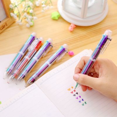 [CODYankun]6 in 1 Color Ballpoint Pen Multi-color Ball Point Pens For School Office Supply