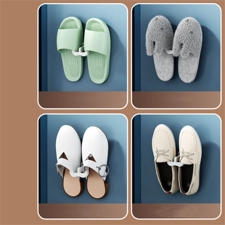 non-slip-drying-simple-mounted-slippers-rack-bathroom-storage-shoe-hook