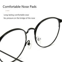 Round Anti Radiation Eyeglasses Metal Replaceable for Women Men