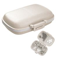 【YF】 1Pack Travel Pill Organizer 8 Compartments Portable Case Small Box for Pocket Purse Medicine Vitamin Contai