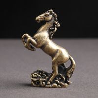 Pure Copper Solid Lucky Running Horse Figurines Miniatures Table Ornament Decoration Antique Bronze Animal Sculpture Crafts Home