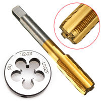 High Hardness UNF 1/2 -28 HSS Titanium Coated Tap &amp; Round Die Set Right Hand Thread Tool For Mold Machining Mayitr Handtool parts Accessories