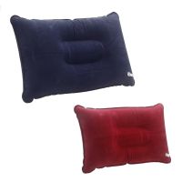 Double-sided Flocking Pillow Inflatable Portable Foldable Pillow for Camping/ Traveling/ Office Travel pillows