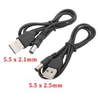 USB DC Extension Cable USB 2.0 Type A Male to 5.5 x 2.1/2.5mm DC Power Plug Connector 5.5x2.1mm/2.5mm Electronics Charging Cord