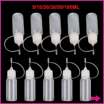 1pc Reuse White Plastic Bottle Squeeze Glue Applicator Paper Quilling  Needle Tip