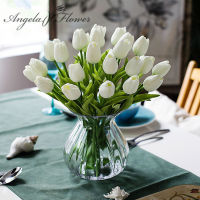 Free Shipping 31PCSLOT PU Mini Tulip Artificial Flower Real Touch Wedding Floral Bouquet Christmas Home Party Decoration Gift s