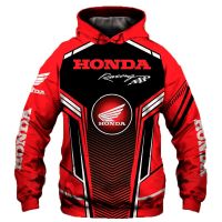 2021 All Seasons Mens Hoodie 3D Printing Honda Wing Mens Sweatshirt Leisure Motorcycle Racing Hip Hop Jumper