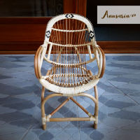 Anusarin Living Room genuine RATTAN MUSSEL CHAIR เก้าอี้นั่งเล่นทรงหอยแมลงภู่หวายแท้- สีหวายเคลือบแล็กเกอร์ใส