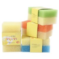 ﹍ 10pcs Simulation Loofah Scouring Pad Kitchen Dishwashing Sponge Cleaning Pad Sponge Brushes Paddish Scrubber Pads (Random Color)