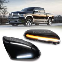 ไฟรถยนต์สำหรับ Dodge Ram 1500 2500 2009-2018 LED กระจกด้านข้างตัวบ่งชี้แบบไดนามิกไฟกะพริบสัญญาณเลี้ยวกระจกมองหลัง