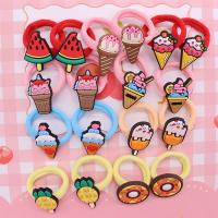 2Pcs Pineapple Ice Cream Hair Accessories Children Rubber  Bands Scrunchies  Elastic Hair  Bands Girls Headband Decorations Ties Hair Accessories