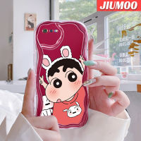 เคส JIUMOO สำหรับ Realme C2 C2S OPPO เคส A1K ลายการ์ตูน Crayon Shin-Chan ขอบเนื้อครีมกันกระแทกแบบใสนิ่มเคสมือถือโปร่งใสลายกล้องถ่ายรูปสร้างสรรค์ฝาครอบป้องกันเรียบง่าย