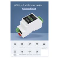 Waveshare Industry Rail Type Serial Server RS232 To RJ45 Ethernet Module 300-115200Bps TCP/IP To Serial Module