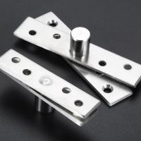 1 Set 360 Degree Rotating Door Pivot Hinge Up and Down Location Shaft Hidden Doors Hinges 73/95mm Stainless Steel Silver