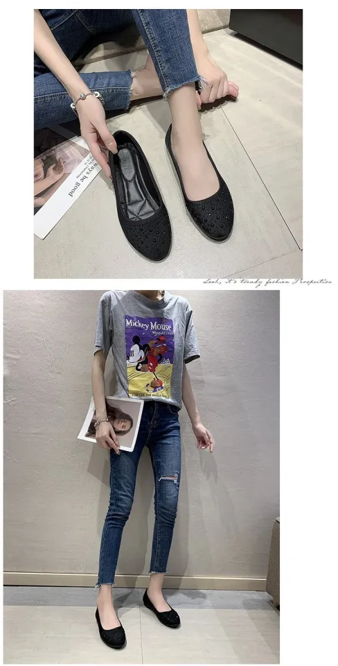 Kasut perempuan - Mickey mouse loafer branded shoes Kasut