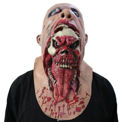 Scary Alien Old Man Headgear Halloween Devil Latex Dress Up Party Cosplay Props Uni Horrible Zombie Full Face Head s