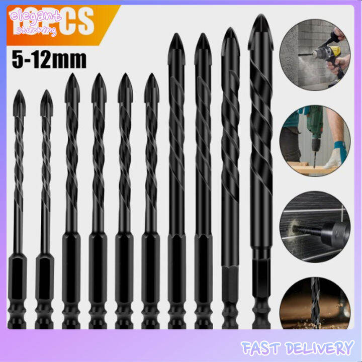 elegantstunning Professional Concrete Drill Bits 5mm 6mm 8mm 10mm 12mm ...