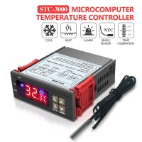 STC-3000 Microcomputer Temperature Controller Thermoregulator 12V 24V 110V-220V Digital Thermostat With Sensor Heating Cooling