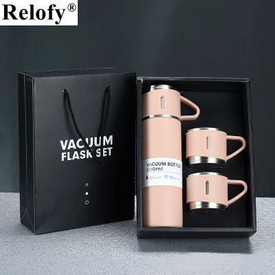 500ml Stainless Steel Bullet Double Wall Vacuum Thermos Coffee Tumbler Travel Mug Business Trip Water Bottle Tea Infuser Bottle