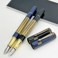 ZZOOI Luxury MB Fountain Pen Limited Edition Unique Egypt Style Letter Carving Classic Office Supplies With Serial Number