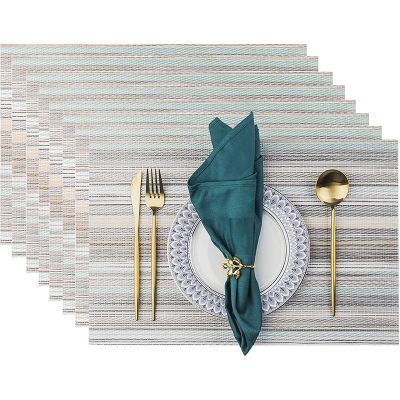 【CC】✶◆✺  Set De Table Placemats Washable Tablemats Stain-Resistant Dining Disc Bowl Coaster