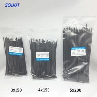 3x150/4x150/5x200 Self-Locking Plastic Nylon Wire Cable Zip Ties Set 300PCS 2 colors Cable Ties Fasten Loop Cable