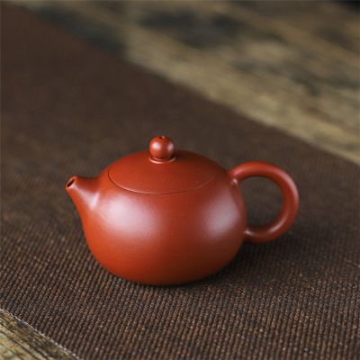 240ML Yixing Purple Clay Teapot Machine-made Xishi Tea Pot Raw Ore Dahongpao Quality Teaware Oolong Pure Tea Set Filter Kettle