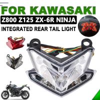 ไฟท้ายสัญญาณเลี้ยวเบรคไฟท้ายรถจักรยานยนต์แบบบูรณาการสำหรับ Kawasaki Z800 Z 800 NINJA ZX-6R ZX6R Z125 2013 - 2018