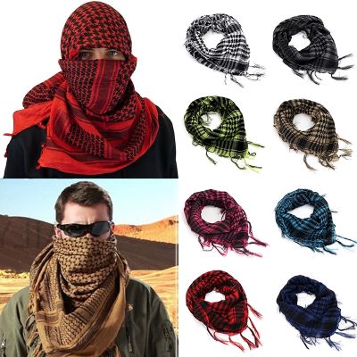 【YF】 2022 Fashion Desert Tassel Muslim Headscarf Arab Men Cotton Keffiyeh Head Neck Wrap Shemagh Hijab Scarf