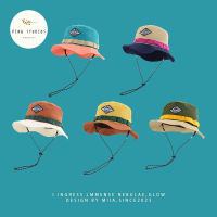 PING STUDIOS bucket hat หมวกบักเก็ตหมวกชาวประมงแห้งเร็วปีนเขาสีตัดกันแบบญี่ปุ่นหมวกผู้ชายผู้หญิงการตั้งแคมป์ในฤดูร้อนสามารถพับ