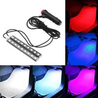 Interior Decorative Lamp Auto Atmosphere Lamps Cigarette Lighter Adapter Car-Styling 2pcs Car LED Dash Floor Foot Strip Light Bulbs  LEDs HIDs