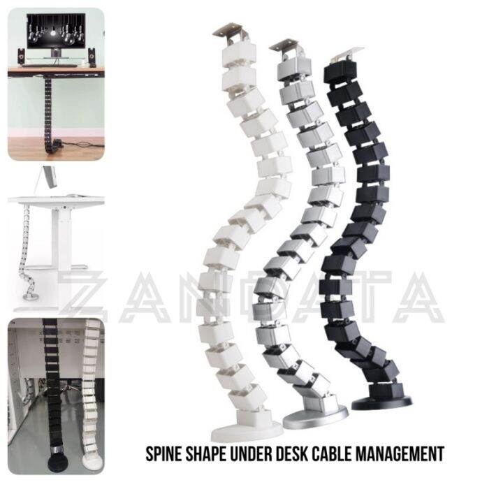 Spine Shape Cable Management Square 770mm / 1200mm Line Pipe for Height