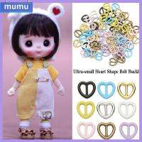 MUMU 10/20pcs 5mm ของเล่นยัดไส้ มินิขนาดเล็กพิเศษ หัวเข็มขัดรูปหัวใจ อุปกรณ์เสริมสำหรับกระเป๋าตุ๊กตา หัวเข็มขัดตุ๊กตา Diy กระดุมเข็มขัด