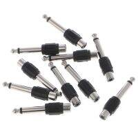 10 pcs jack nữ rca đến 6,35mm 1/4 "nam mono plug o