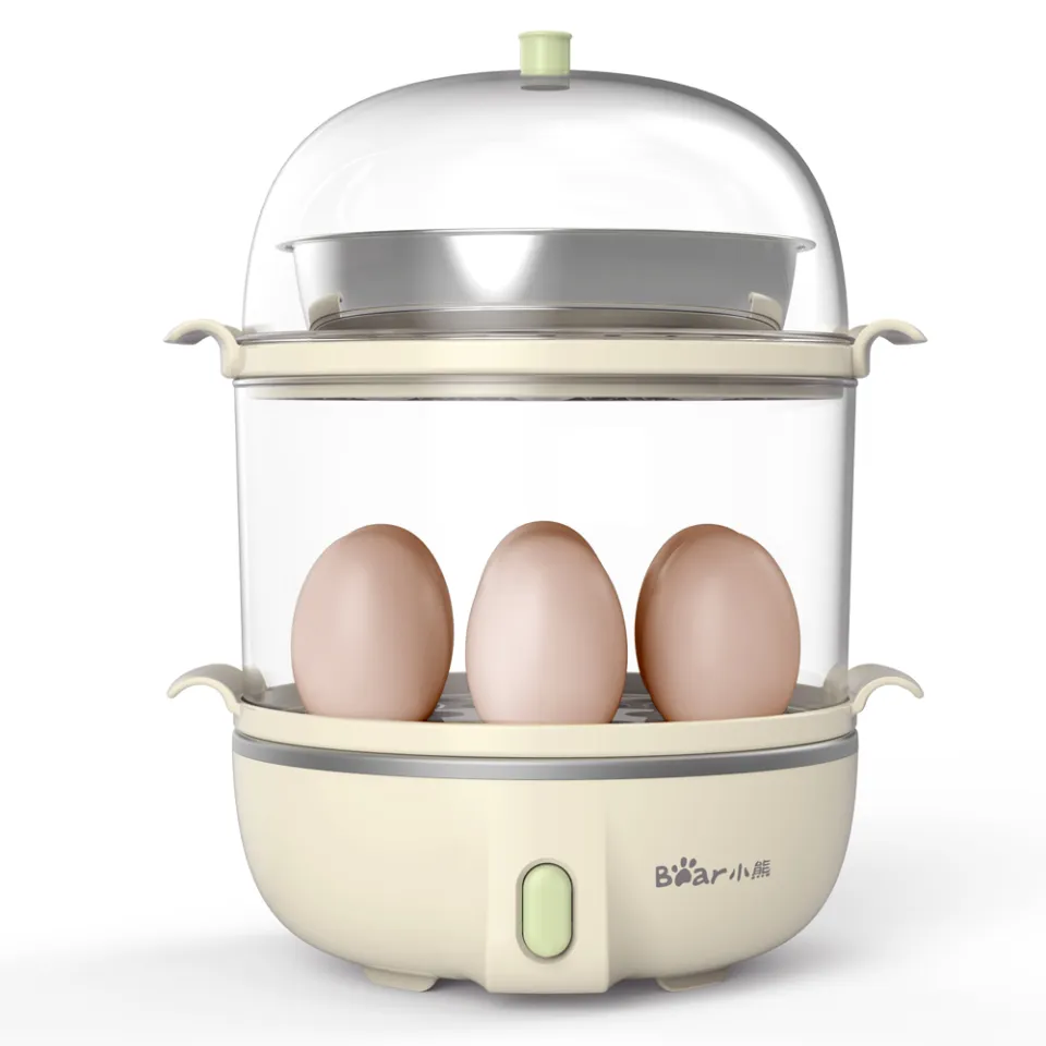 IMUU Electric Double Layer Egg Boiler Cooker & Steamer