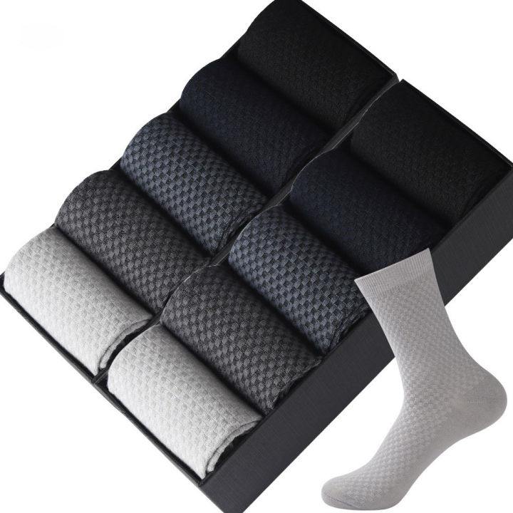5-pairslot-men-business-socks-bamboo-fiber-ankle-dress-socks-breathable-deodorant-casual-male-big-size-socks-eu38-45