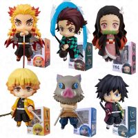 [AhQ ornaments] 10เซนติเมตร Q.ver Kimetsu No Yaiba Kamado Nezuko Tanjirou พีวีซีรูปการกระทำ2ใบหน้า1194 Nezuko อะนิเมะปีศาจฆ่าหุ่นของเล่น