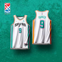 SAN ANTONIO Spur ฉบับเมืองปาร์กเกอร์ JERSEY Basket การปรับแต่งชื่อและหมายเลขฟรี