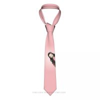 Girl Demon Slayer Kimetsu no Yaiba New 3D Printing Tie 8cm Wide Polyester Necktie Shirt Accessories Party Decoration