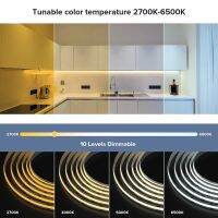 BTF FCOB CCT Led ไฟ640 Leds Tuya เสียง Wifi บลูทูธ APP หรี่แสงได้ความหนาแน่นสูง FOB COB Led ริ้วสายไฟสำหรับห้องนั่งเล่น