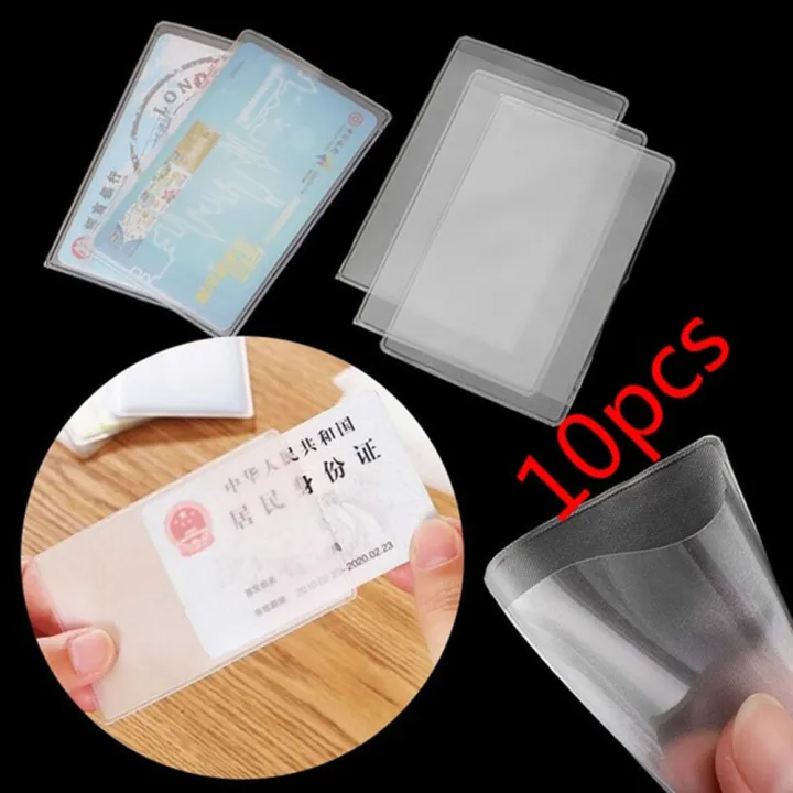10X PVC Credit Card Holder Protect ID Card Business Card Cover Clear Frosted 7H