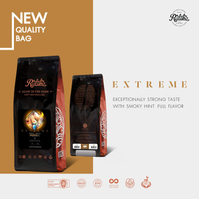 Ratika  เมล็ดกาแฟคั่วเบลน Ratika Coffee Extreme Blend : กาแฟราติก้า สูตร เอ็กซ์ตรีม  ขนาด 500 g