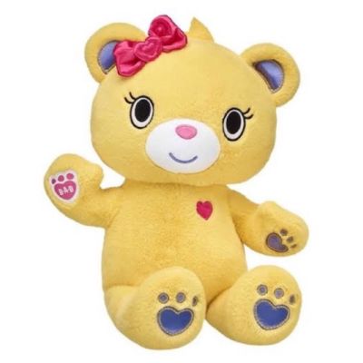 ตุ๊กตาหมีบิ้วอะแบร์ กาบุ Kabu Series 💛 หมีสีเหลืองพร้อมโบว์ ขนนุ่มมาก ⭐️Build-A-Bear Workshop⭐️ สินค้ามือสองจากอเมริกา