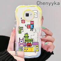 Chenyyyka เคสปลอกสำหรับ Samsung J7 J7นายก2 J2ลายการ์ตูนน่ารัก Spoof มอนสเตอร์ Tetris วัสดุอัพเกรดเนื้อครีมขอบคลื่นนุ่มเคสมือถือกันกระแทกแบบใสป้องกันเคสโปร่งใสลายกล้องถ่ายรูป