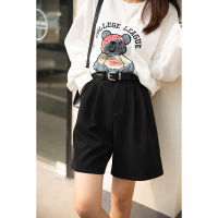 MISHOW 2021 Autumn Shorts For Women Casual Office Lady Short Trousers High Waist Female Fashion Bottoms MXA32K0051