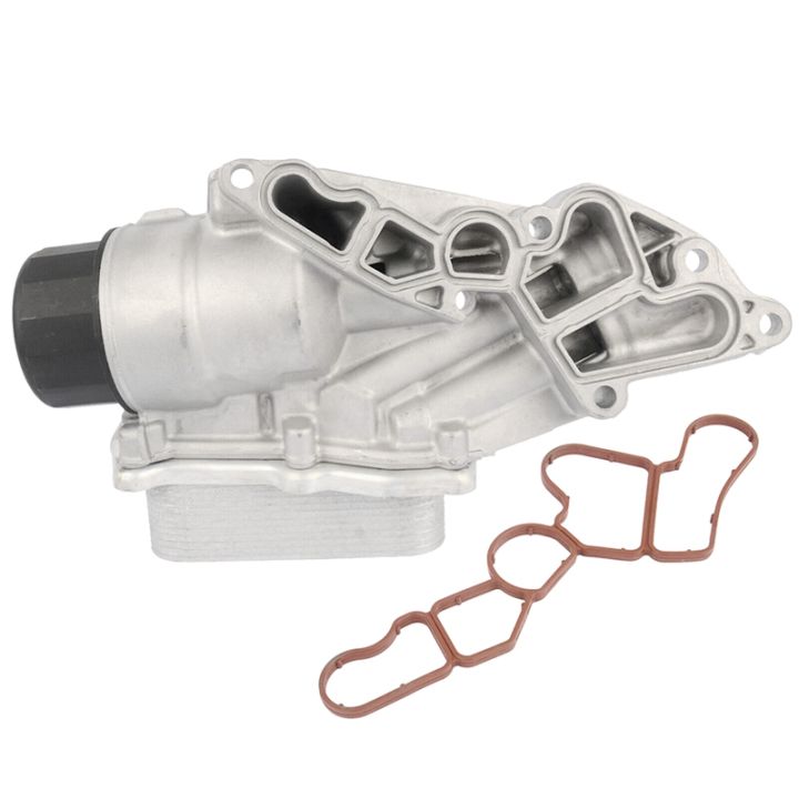 1-piece-engine-oil-filter-housing-with-oil-cooler-silver-car-accessories-for-mercedes-benz-w203-w211